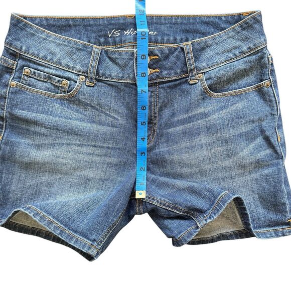 Victoria's  Secret VS Hipster Denim Jean Shorts Size 8 Mid Rise Boat Brunch Sexy - Picture 8 of 14